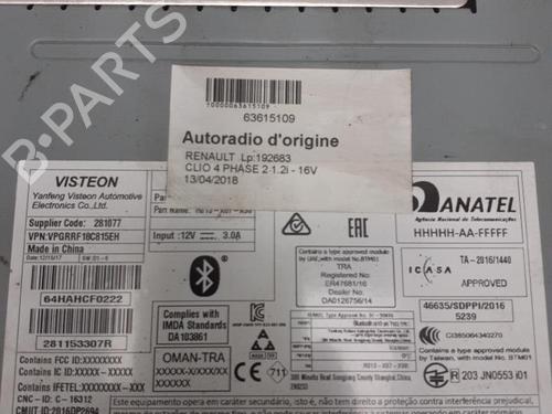 Radio RENAULT CLIO IV (BH_) 1.2 16V | BP24739575E6 