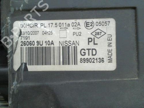 Used Left headlight Left headlight NISSAN NOTE (E11, NE11) 1.5 dCi (86 hp) 24760280 24760280
