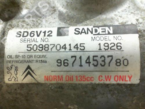 Used AC compressor AC compressor PEUGEOT 206+ (2L_, 2M_) 1.4 HDi eco 70 (68 hp) 24766147 24766147