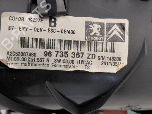 Used Display monitor Display monitor PEUGEOT 5008 (0U_, 0E_) 2.0 HDi 150 / BlueHDi 150 (150 hp) 36522717 36522717
