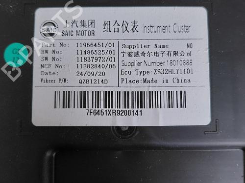 Instrument cluster MG MG ZS SUV (ZS32) 1.5 Hybrid+ | BP37754591C47 - Image 2