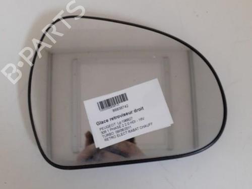 Used Right mirror glass PEUGEOT 308 I (4A_, 4C_) 2.0 HDi (163 hp) 24750851