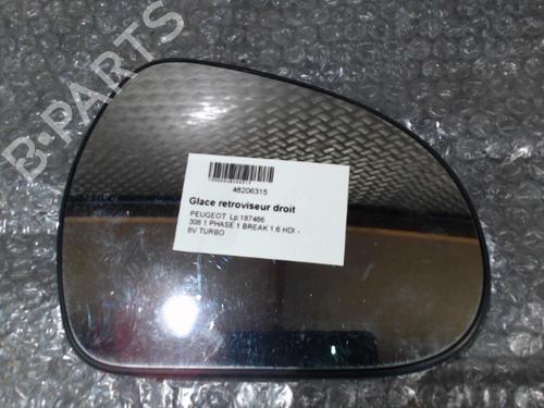 Spejlglas højre PEUGEOT 308 SW I (4E_, 4H_) 1.6 HDi (92 hp) 24745283
