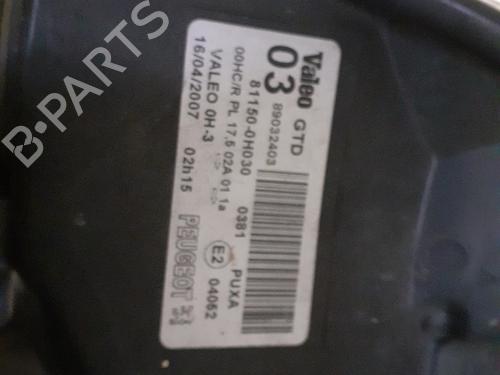 Left headlight PEUGEOT 107 (PM_, PN_) 1.0 | BP25046688C28 