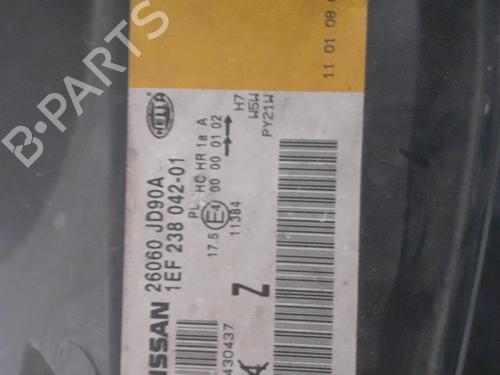 Used Left headlight Left headlight NISSAN QASHQAI I (J10, NJ10) 1.5 dCi (106 hp) 25860901 25860901