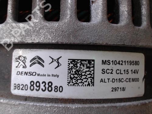 Used Alternator Alternator PEUGEOT 208 I (CA_, CC_) 1.5 BlueHDI 100 (102 hp) 24765393 24765393