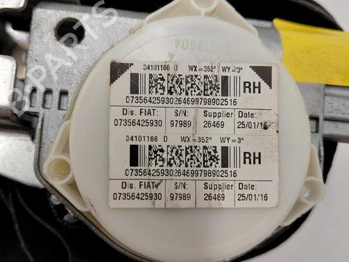 Front right seatbelt FIAT 500 (312_) 1.2 (312AXA1A) | BP36873697I25 - Image 2