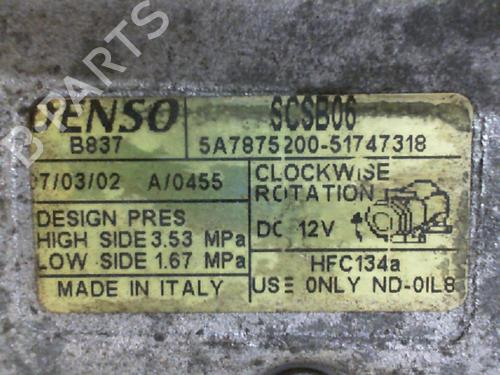 Used AC compressor AC compressor FIAT PANDA (169_) 1.2 (169.AXB11, 169.AXB1A) (60 hp) 24766353 24766353