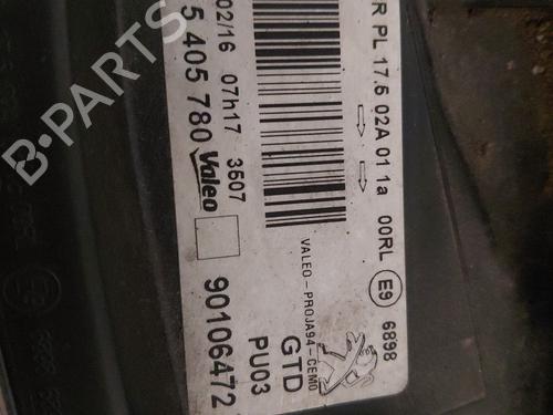 Left headlight PEUGEOT 2008 I (CU_) 1.2 THP 110 / PureTech 110 | BP29630220C28 
