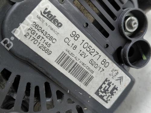 Used Alternator Alternator CITROËN JUMPY III Van (V_) 1.6 BlueHDi 95 (95 hp) 34336379 34336379