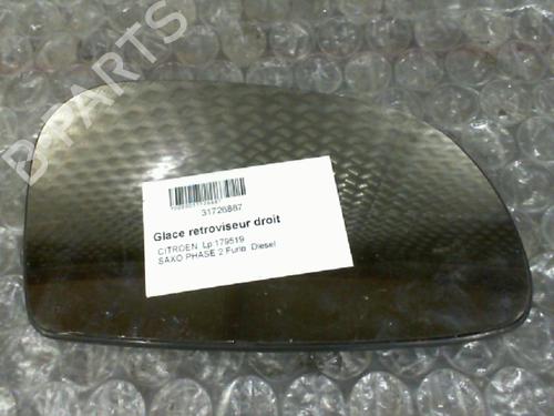 Used Right mirror glass CITROËN SAXO (S0, S1) 1.5 D (58 hp) 24766494