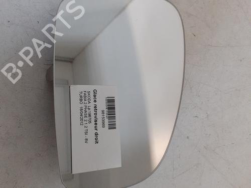 Used Right mirror glass SKODA FABIA II (542) 1.2 TSI (105 hp) 24754051