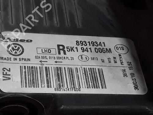 Right headlight VW GOLF VI (5K1) 1.4 TSI | BP31264816C29