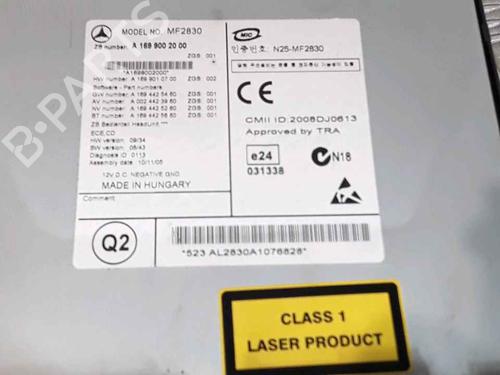 Radio MERCEDES-BENZ A-CLASS (W169) A 180 CDI (169.007, 169.307) | BP25189397E6 