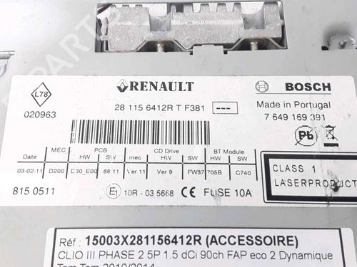 Radio RENAULT CLIO III (BR0/1, CR0/1) 1.5 dCi | BP25189383E6 