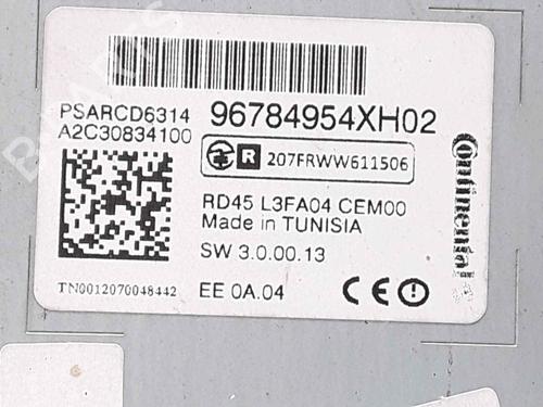 Radio PEUGEOT 308 I (4A_, 4C_) 1.6 HDi | BP25189580E6 