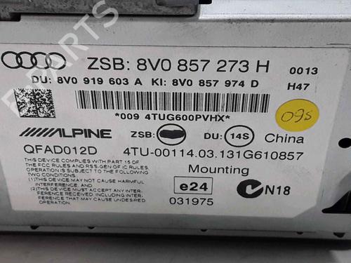 Radio AUDI A3 Sportback (8VA, 8VF) 1.6 TDI | BP25189550E6 
