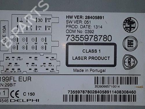 Radio FIAT PUNTO (199_) 1.2 (199AXZ1A, 199BXZ1A) | BP25189521E6 