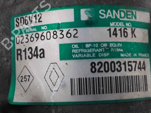 Compressore A/C RENAULT CLIO II (BB_, CB_) 1.5 dCi (B/CB07) | BP25161796M34 