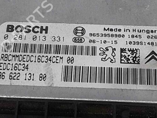 Engine control unit (ECU) PEUGEOT 307 (3A/C) 1.6 HDi 110 | BP25194823M57 