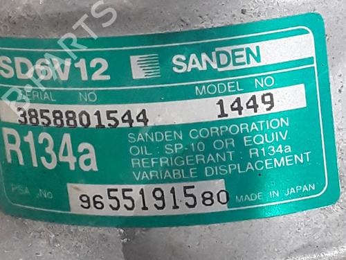 AC compressor PEUGEOT 307 (3A/C) 1.6 HDi 110 | BP25161988M34 