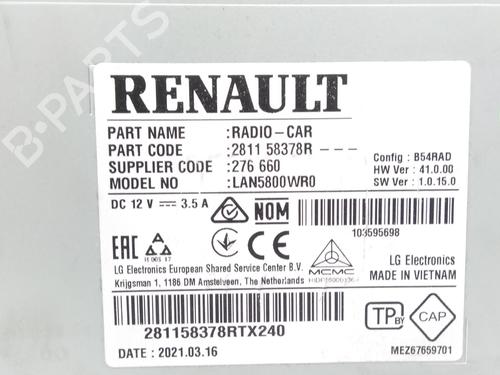 Radio DACIA LODGY (JS_) 1.5 Blue dCi 115 (JSJT) | BP27921141E6 