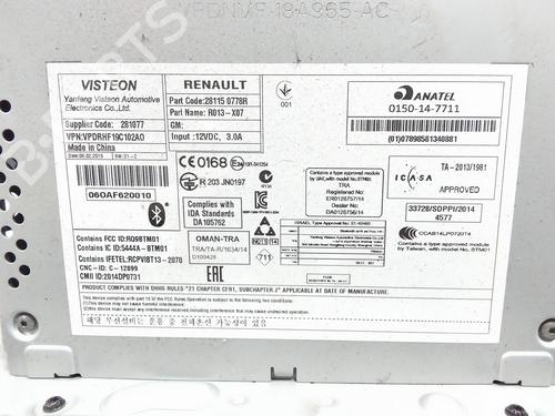 Radio RENAULT TWINGO III (BCM_, BCA_) 1.0 SCe 70 | BP36207068E6 - Image 2