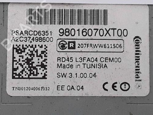 Radio CITROËN C3 II (SC_) 1.6 VTi 120 | BP25189647E6 