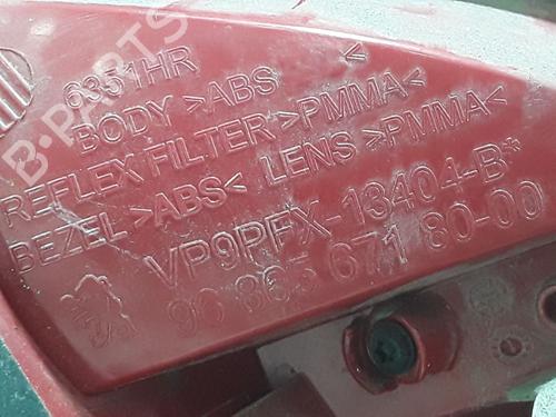 Right taillight PEUGEOT 207 CC (WD_) 1.6 HDi | BP32222082C35