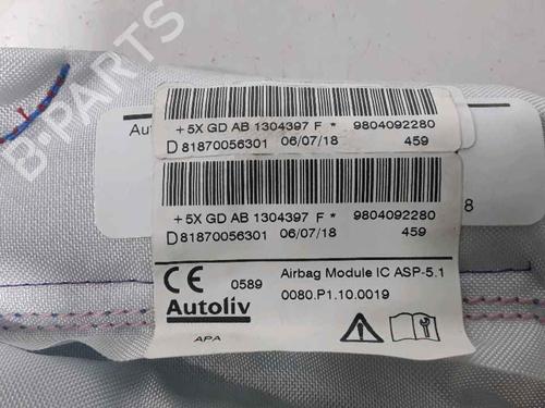 Right curtain airbag PEUGEOT 208 I (CA_, CC_) 1.2 VTi 68 / PureTech 68 | BP25160891C12 