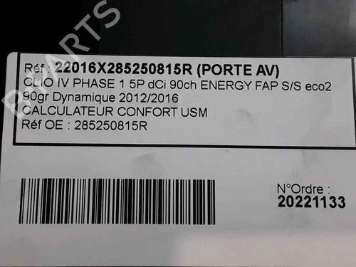 Electronic module RENAULT CLIO IV (BH_) 1.5 dCi 90 | BP25159590M83 