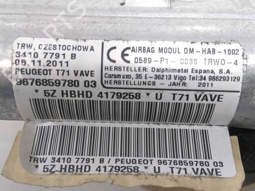 Left curtain airbag PEUGEOT 308 I (4A_, 4C_) 1.6 HDi | BP25160357C11 