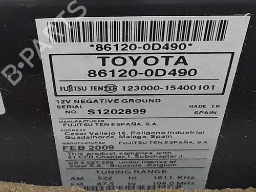 Radio TOYOTA YARIS (_P9_) 1.33 VVT-i (NSP90_, NSP90R) | BP25190134E6 