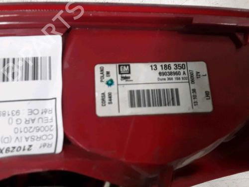 Left taillight OPEL CORSA D (S07) 1.3 CDTI (L08, L68) | BP25187679C34 
