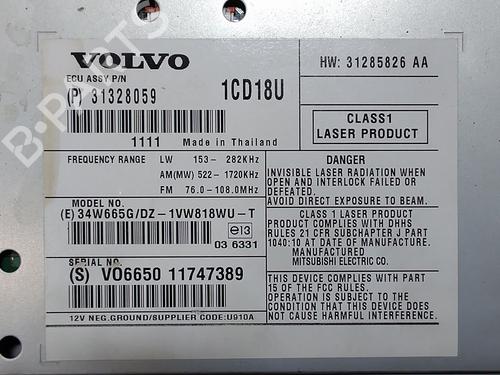Radio VOLVO C30 (533) D3 | BP30865763E6