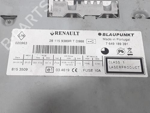Radio RENAULT SCÉNIC III (JZ0/1_) 1.5 dCi | BP26736593E6 