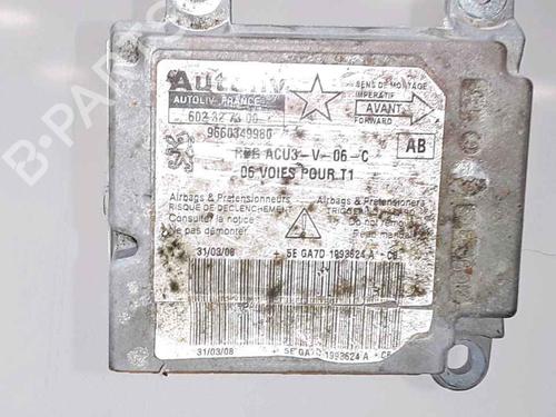 Used ECU airbags PEUGEOT 206 Hatchback (2A/C) 1.4 HDi eco 70 (68 hp) 25162407