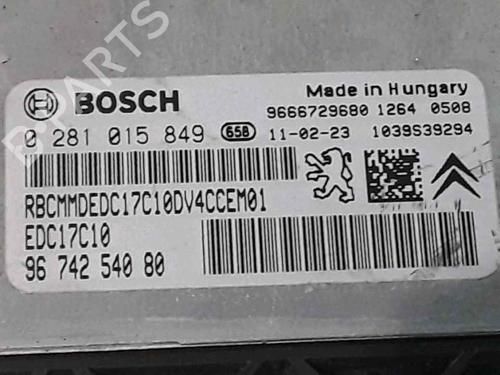 Engine control unit (ECU) CITROËN C3 II (SC_) 1.4 HDi 70 (SC8HZC, SC8HR0, SC8HP4) | BP25194549M57 