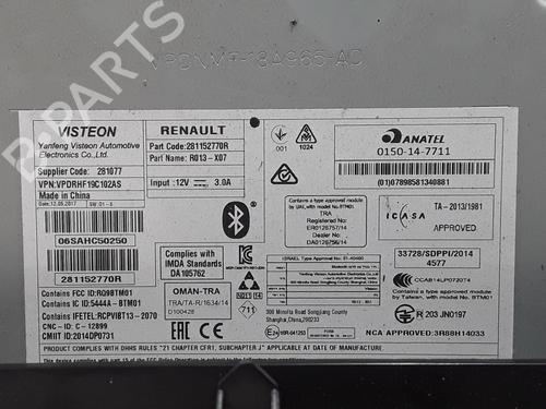 Radio RENAULT TWINGO III (BCM_, BCA_) 1.0 SCe 70 | BP37728907E6 - Image 2