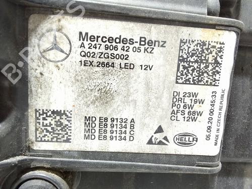 Right headlight MERCEDES-BENZ GLA (H247) GLA 200 d (247.712) | BP31633590C29