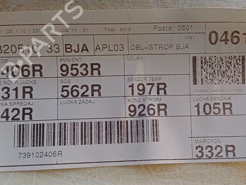 Tetto interno RENAULT CLIO V (B7_) 1.0 TCe 100 (B7MT) | BP30824319I12 