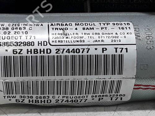 Left curtain airbag PEUGEOT 308 I (4A_, 4C_) 1.6 HDi | BP25160662C11 
