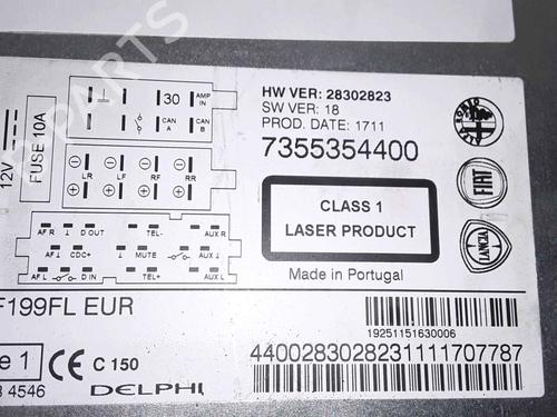 Radio FIAT PUNTO (199_) 1.4 (199AXB1A, 199BXB1A, 199BXB11, 199AXB11) | BP25189221E6 