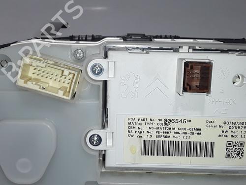 Instrument cluster PEUGEOT 208 I (CA_, CC_) 1.6 VTi | BP25172550C47 