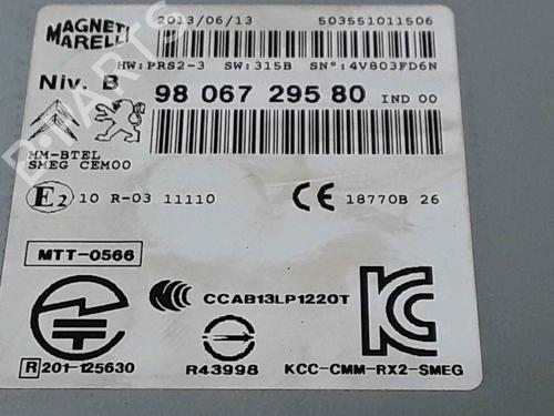 Radio PEUGEOT 208 I (CA_, CC_) 1.6 HDi | BP25189232E6