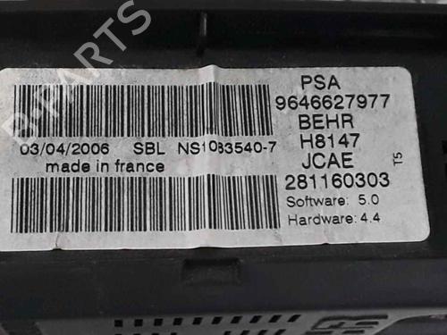 Climate control PEUGEOT 307 CC (3B) 2.0 HDi 135 | BP25170763I5 