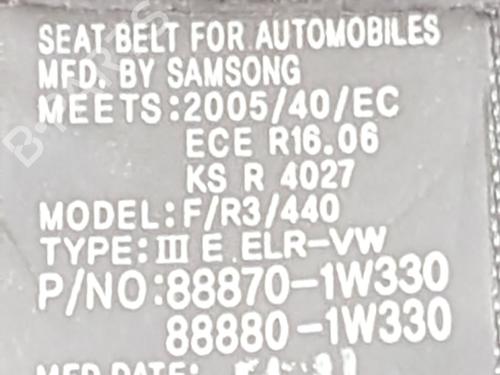 Front left seatbelt KIA RIO III (UB) 1.4 CRDi | BP38038993I26 - Image 2