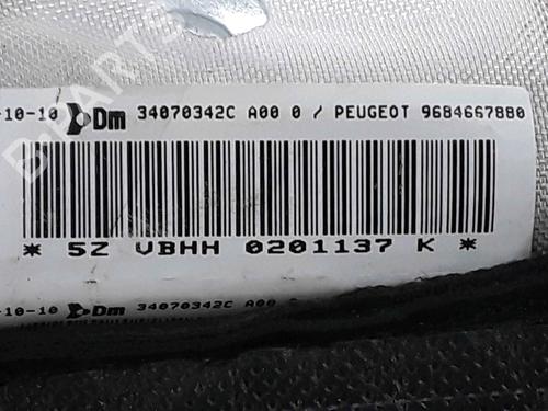 Left curtain airbag PEUGEOT 308 I (4A_, 4C_) 1.6 HDi | BP25160457C11 