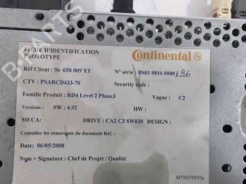 Radio CITROËN C4 Grand Picasso I (UA_) 2.0 HDi 138 | BP25189709E6