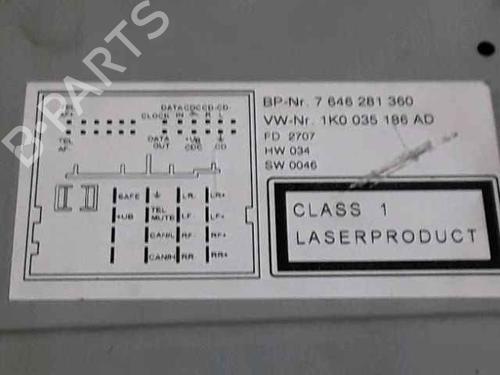 Radio VW GOLF V (1K1) 1.9 TDI | BP25189277E6 - Image 2